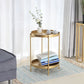 Round Shape Sofa Side Accent Table Tray Top Modernistic Bedroom End Table