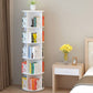 Contemporary Bookcase White Engineered Wood Vertical Shelf Bookcase