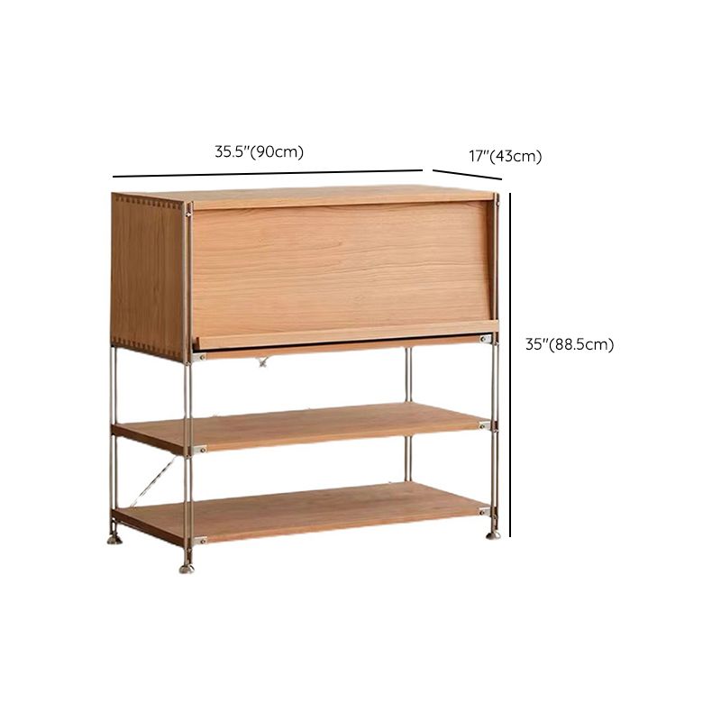 1 Door Storage Cabinet, Modern Rectangular Wooden Cabinet, 35.4"W x 16.9"L x 34.8"H Clearhalo 'Cabinets & Chests' 'cabinets_chests' 'furn' 'furn_cabinets_chests' 'Furniture' 'Living Room Furniture' 1200x1200_754fc528-ca5c-4c82-9c13-f0e03139cf65