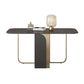 Modern Style Rectangle Dining Table 62.6" Sintered Stone Drop-Leaf Table with Metal Base Clearhalo ' dining_table' 'Dining Tables & Seating' 'Dining Tables' 'furn' 'furn_dining_table' 'Furniture' 'furniture_dining_table' 'Kitchen & Dining Furniture' 'kitchen&dining_furn' 'kitchen' 'kitchen_dining_table' 1200x1200_75502599-58d2-42ae-8229-f348fb678935