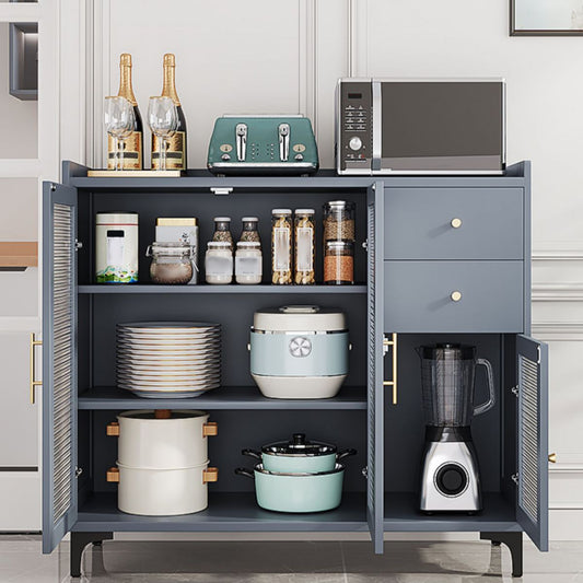 Server di pranzo in bambù del server buffet grigio con archiviazione per cucina