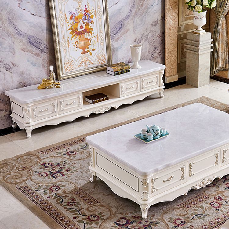 ソリッドウッドメディアコンソールテレビスタンドグラムホワイトテレビメディアコンソール