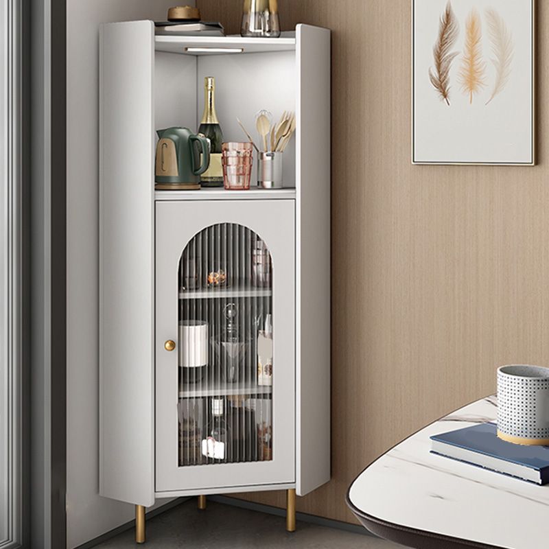 Sideboard di vetro moderni 55 "H tavolo da buffet regolabile per scaffalature regolabili