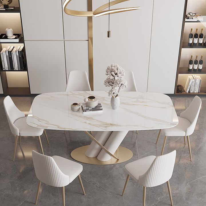 Rectangle Traditional Luxury Dining Table Sintered Stone Table with Pedestal Base Clearhalo ' dining_table' 'Dining Tables & Seating' 'Dining Tables' 'furn' 'furn_dining_table' 'Furniture' 'furniture_dining_table' 'Kitchen & Dining Furniture' 'kitchen&dining_furn' 'kitchen' 'kitchen_dining_table' 1200x1200_755145fd-d24e-4af4-8205-f4ba6ab9500b