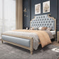 Modern Storage Bed Button-tufted Bed Frame with Headboard for Bedroom
