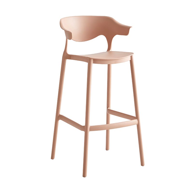 Nordic Style Plastic Seats Barstool 4 Legs Backrest Colorful Bar Stool (set of 2) Clearhalo 'Bar Furniture' 'Bar Stools' 'bar_stools' 'furn' 'furn_bar_stools' 'furniture_bar_stools' 'Kitchen & Dining Furniture' 'kitchen&dining_furn' 'kitchen' 'kitchen_furn' Furniture' 1200x1200_7552a4ab-ef48-4607-b567-3aa8689c8cb5