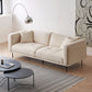 Nordic Style Sectional Feather Cushion Filled Flannelette Beige Sofa