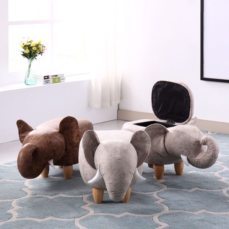 コンテンポラリーフェイクレザー布張りのオスマンスペシャリティシェイププーフ