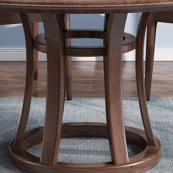 Round Table Solid Wood Table with Turntable for Home and Kitchen Clearhalo 'Dining Tables & Seating' 'Dining Tables' 'dining_table' 'furn' 'furn_dining_table' 'Furniture' 'Kitchen & Dining Furniture' 1200x1200_75548606-75b6-4278-b652-b2bccff884ab
