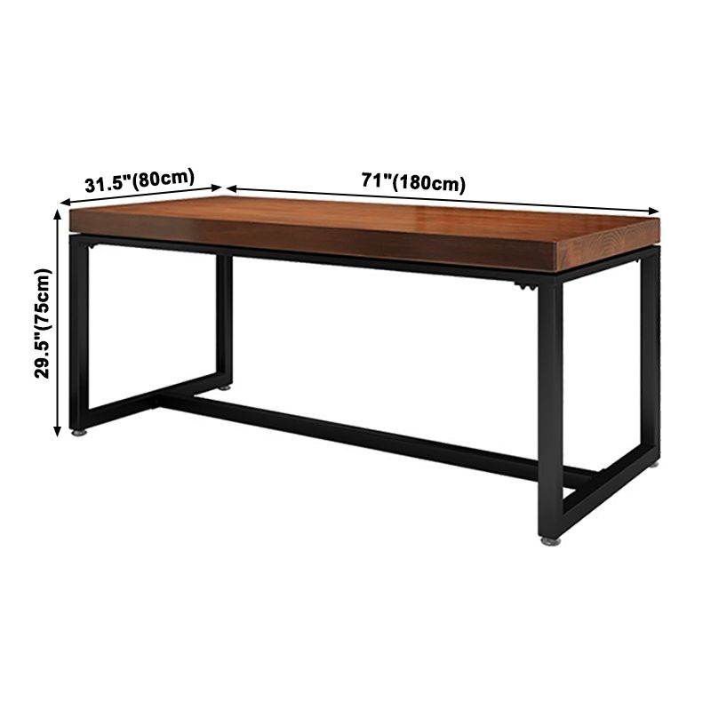 Industrial Dining Room Table Pine Solid Wood Table with Trestle Base for Home Kitchen Dinner Clearhalo ' dining_table' 'Dining Tables & Seating' 'Dining Tables' 'furn' 'furn_dining_table' 'Furniture' 'furniture_dining_table' 'Kitchen & Dining Furniture' 'kitchen&dining_furn' 'kitchen' 'kitchen_dining_table' 1200x1200_75554b5c-54d1-4596-b8b8-64bef2b68dc6