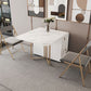 Contemporary Rectangle Dining Table Sintered Stone Drop-Leaf Table with Metal Base for Dining Room Clearhalo ' dining_table' 'Dining Tables & Seating' 'Dining Tables' 'furn' 'furn_dining_table' 'Furniture' 'furniture_dining_table' 'Kitchen & Dining Furniture' 'kitchen&dining_furn' 'kitchen' 'kitchen_dining_table' 1200x1200_7555d7ea-9a7a-4543-bae0-9f38b816f090