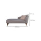 Chaise contemporaine à un bras, bras ronds, pied-de-poule pour le salon