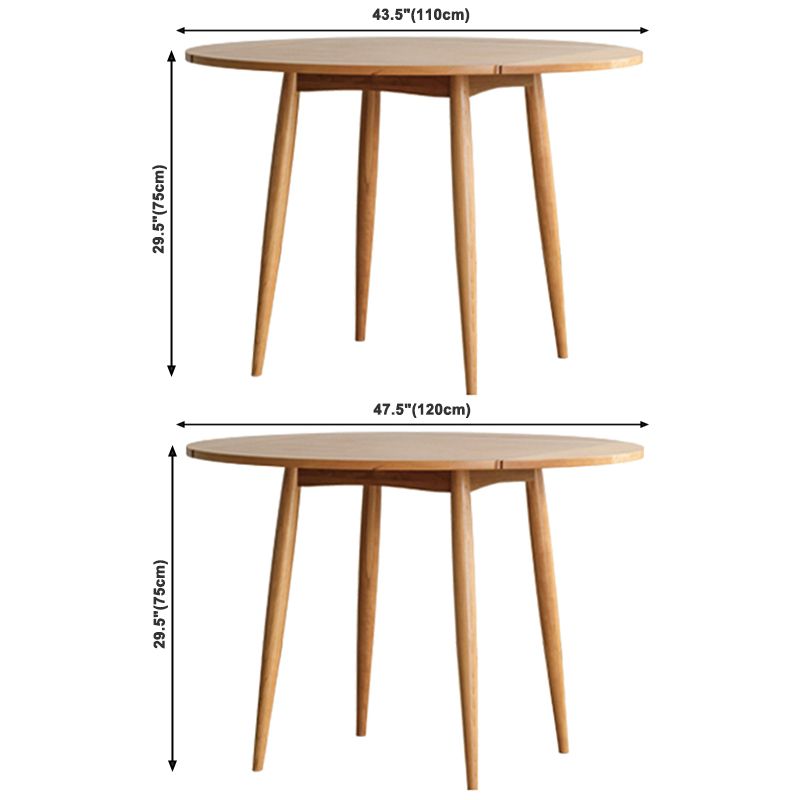 Cherry Wooden Round Table Extendable 4 Legs Square Dining Table in Nature Clearhalo ' dining_table' 'Dining Tables & Seating' 'Dining Tables' 'furn' 'furn_dining_table' 'Furniture' 'furniture_dining_table' 'Kitchen & Dining Furniture' 'kitchen&dining_furn' 'kitchen' 'kitchen_dining_table' 1200x1200_7557b29d-6223-405b-b3ef-c11644b2a83b