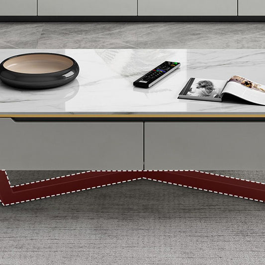 Tavolino in ardesia e tavolino in marmo Tavolino singolo moderno con 4 cassetti