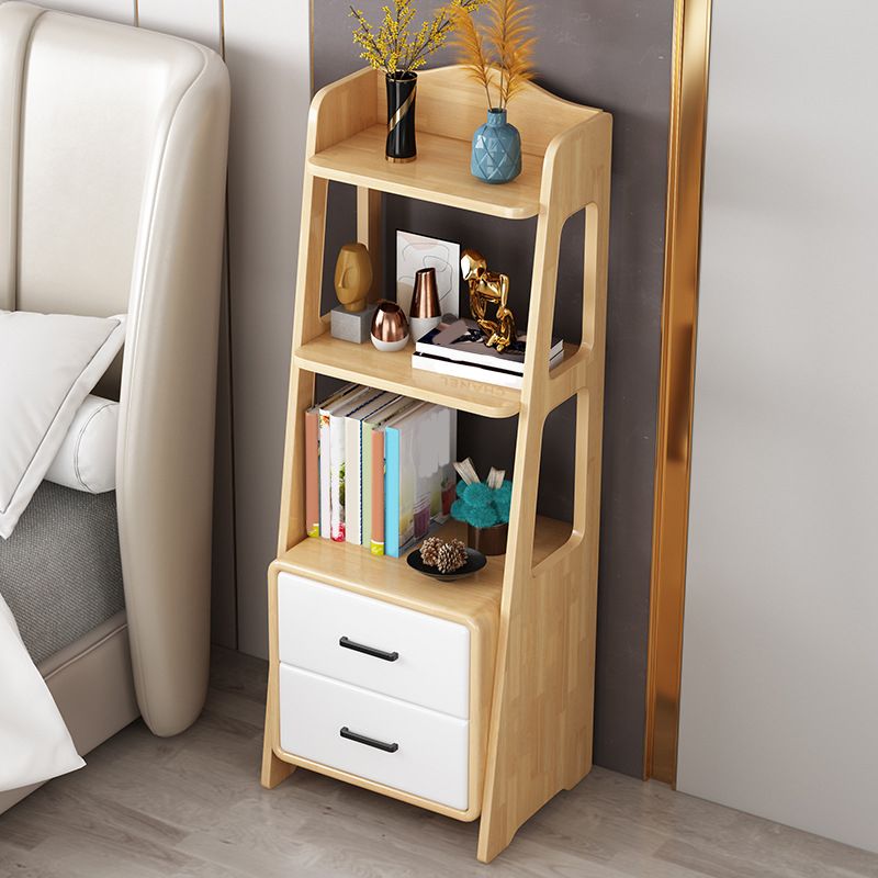 はしご本棚引き出しストレージ付きモダンな木製本棚47 "H x 14" w