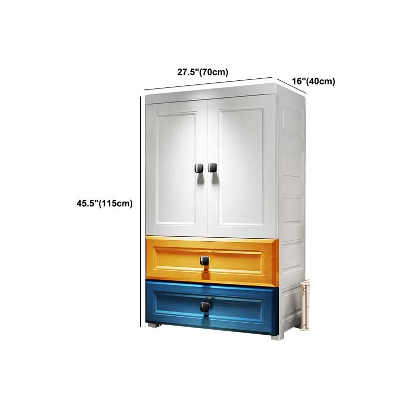 Eigentijdse garderobe kast plastic scharnierende garderobe armoire