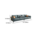 Fleckresistente moderne Standard -Kunstledersofa Couch in Blau