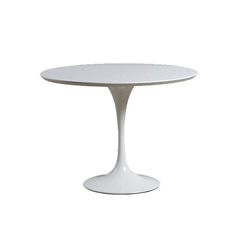 Set da pranzo contemporaneo da 1/5 pezzi con tavolo rotondo e sedie marroni opache