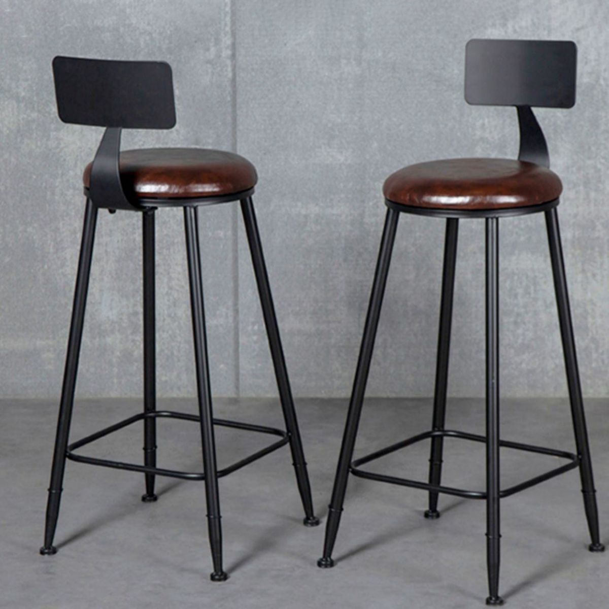 Scandinavian Metal Barstool Velvet Stool in Matte Finish for Indoor