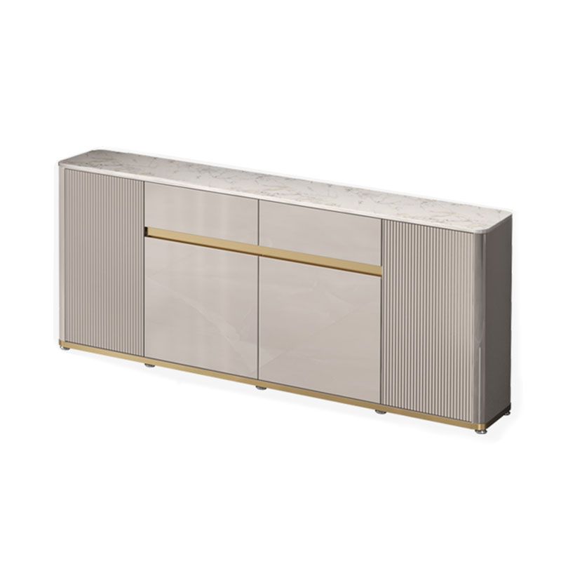 Contemporary Style Engineered Wood Buffet Stand Adjustable Shelving Credenza Clearhalo 'buffet_sideboard' 'Buffets & Sideboards' 'furn' 'furn_buffet_sideboard' 'Furniture' 'Kitchen & Dining Furniture' 1200x1200_755c8f8f-92ea-4790-98ca-70d98b58eb5a