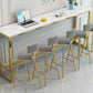 Modern Faux Marble Bar Dining Table Specialty Bar Table for Small Places