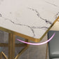 Metal Traditional Luxury Rectangle Indoor Table Sintered Stone Top Table for Dining Room Clearhalo ' dining_table' 'Dining Tables & Seating' 'Dining Tables' 'furn' 'furn_dining_table' 'Furniture' 'furniture_dining_table' 'Kitchen & Dining Furniture' 'kitchen&dining_furn' 'kitchen' 'kitchen_dining_table' 1200x1200_755cefba-6896-46e6-9926-613a8f27f933