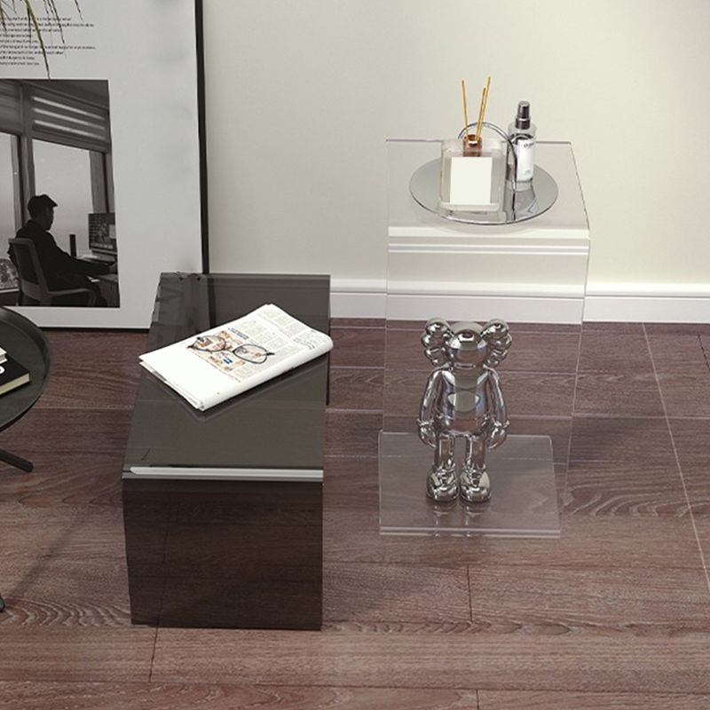 Tavolo laterale acrilico contemporaneo Tavolo accento laterale