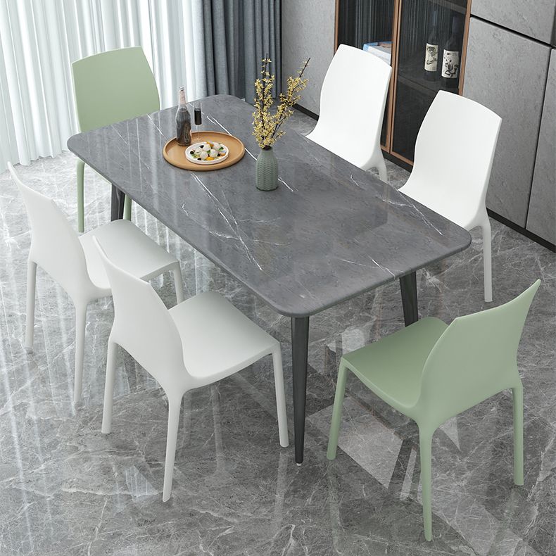 Nordic Style Plastic Dining Chairs Kitchen Armless Dining Chairs Clearhalo 'Dining Chairs' 'Dining Tables & Seating' 'dining_chair' 'Furniture' 'furniture_dining_chair' 'Kitchen & Dining Furniture' 1200x1200_755ee532-2994-42db-b5a5-93261b0efbc7