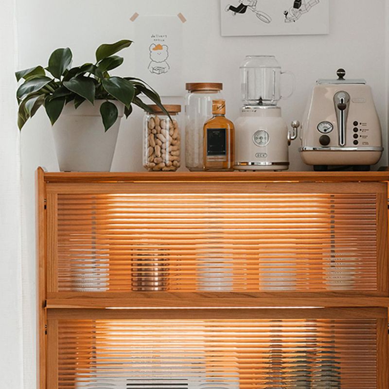 Scandinavian Pine Display Stand Glass Doors Buffet Cabinet with Doors Clearhalo 'Display & China Cabinets' 'display_china_cabinets' 'furn' 'furn_display_china_cabinets' 'Furniture' 'Kitchen & Dining Furniture' 1200x1200_755f78ed-2765-450f-a92d-09db8cc6a299