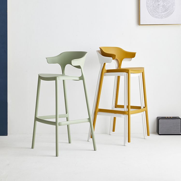 Macron Colorful Plastic Counter Stools Nordic Armrest Indoor Bar Stool Clearhalo 'Bar Furniture' 'Bar Stools' 'bar_stools' 'furn' 'furn_bar_stools' 'furniture_bar_stools' 'Kitchen & Dining Furniture' 'kitchen&dining_furn' 'kitchen' 'kitchen_furn' Furniture' 1200x1200_755ff366-3008-49e9-87d6-ad7a5d97e945