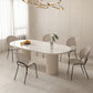 Metal and Slate Table Contemporary Home Wood Legs Dining Table