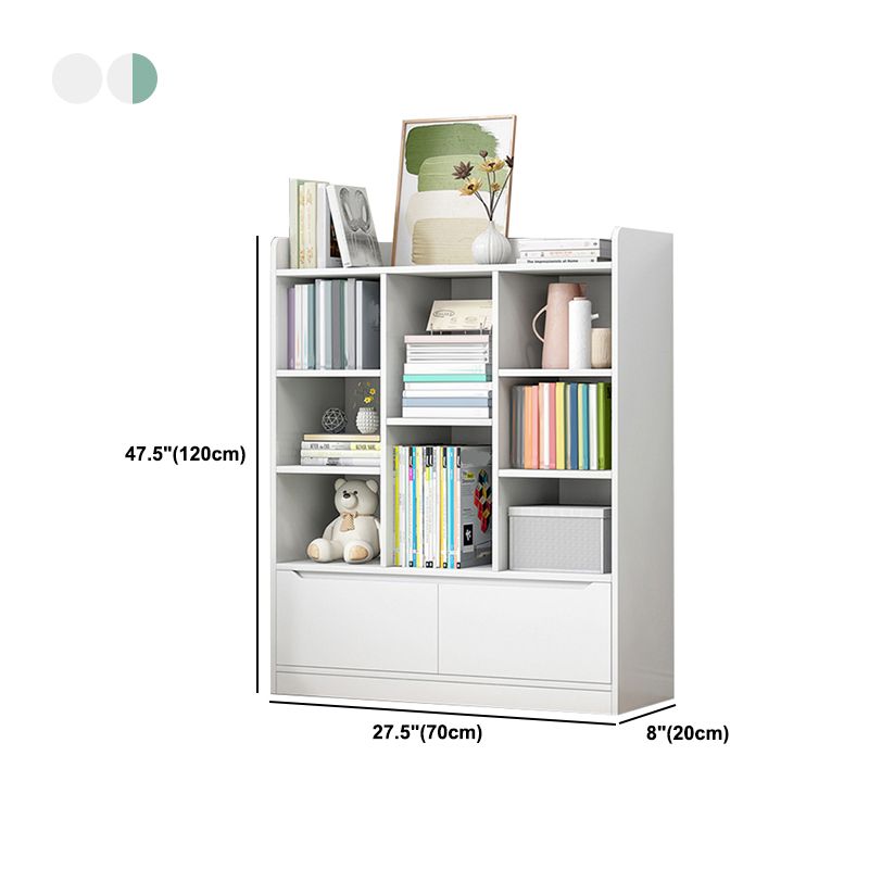 Estantería de madera 8 "D Bookshelf de atrás cerrada con puertas para sala de estar