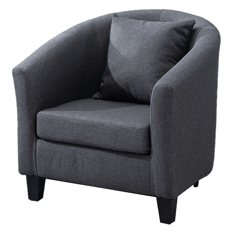Contemporary Basic Four Legs Armchair Arms Included Barrel Accent Chair Clearhalo 'Accent Chairs' 'accent_chairs' 'Chairs & Seating' 'furn' 'furn_accent_chairs' 'Furniture' 'Living Room Furniture' 1200x1200_75651610-b70e-45e9-a45a-b7c030e954c7