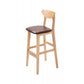 Scandinavian Oak Wood Home Stool Matte Finish Upholstered Bar Stools Clearhalo 'Bar Furniture' 'Bar Stools' 'bar_stools' 'furn' 'furn_bar_stools' 'Furniture' 'furniture_bar_stools' 'Kitchen & Dining Furniture' 1200x1200_7567ddf1-50cd-4502-afa2-2240f5728ca3