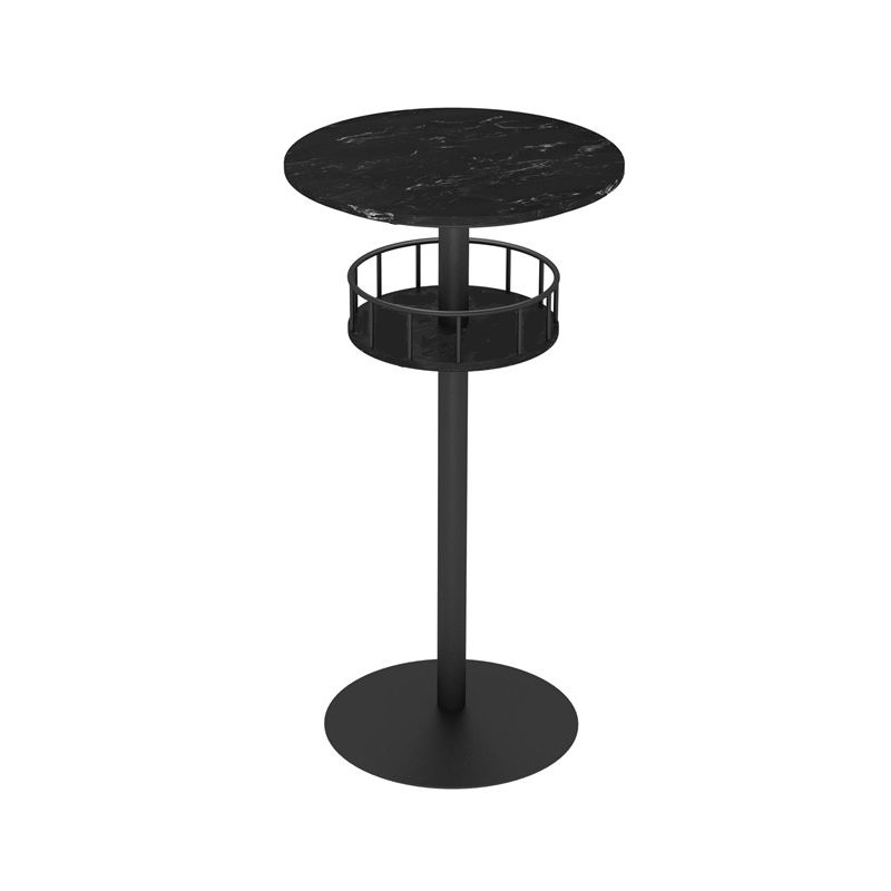 1/3 pièces Glam Iron Bar Table Set Rangement Bistro Ensemble de bistrot avec faux marbre Top