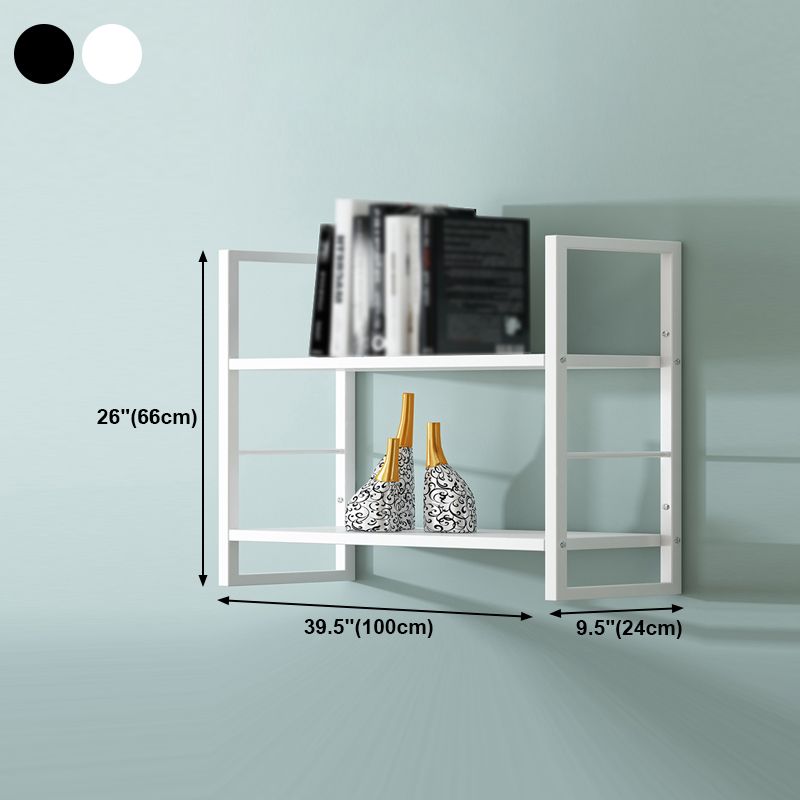 Industrial Wall Mounted Bookshelf Black and White Iron Shelf for Home Clearhalo 'Bookcases' 'furn' 'furn_bookcases' 'Furniture' 'furniture_bookcases' 'kitchen' 'kitchen_bookcases' 'Living Room Furniture' 'Office Furniture' 1200x1200_7569f4da-ccf4-4c46-8bdc-18b731375740
