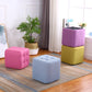 Contemporary Linen Upholstered Ottoman Rectangle/Square Shape Pouf