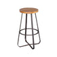Solid Wood Bar Stool Contemporary Armless Dining Stool with Metal Base Clearhalo 'Bar Furniture' 'Bar Stools' 'bar_stools' 'furn' 'furn_bar_stools' 'Furniture' 'Kitchen & Dining Furniture' 1200x1200_756bb591-ae86-47ec-aa86-fc3bd967504c