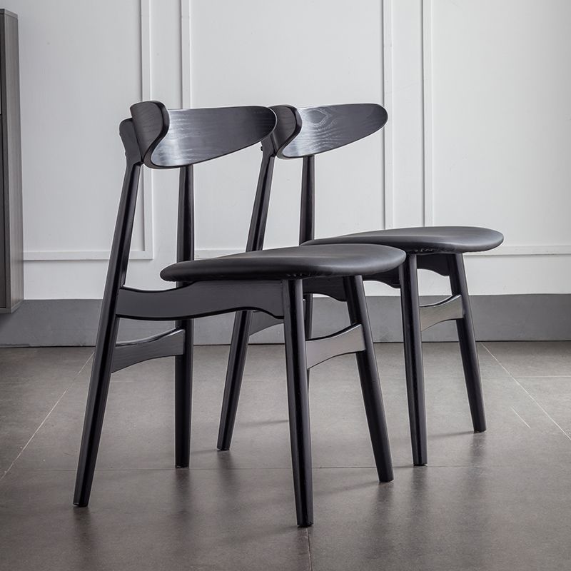 Contemporary Solid Wood Dining Room Chairs Armless Open Back Dining Side Chair for Home Use Clearhalo ' kitchen&dining_furn' 'Dining Chairs' 'Dining Tables & Seating' 'dining_chair' 'furn' 'furn_dining_chair' 'Furniture' 'furniture_dining_chair' 'Kitchen & Dining Furniture' 'kitchen' 1200x1200_756c5c37-e051-4e89-bfc9-4bf39a1dc11e