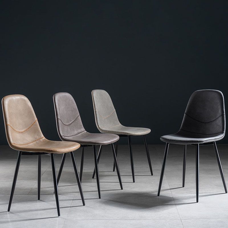 Modern Style Chair Dining Armless Chair with Metal Legs for Kitchen Clearhalo ' kitchen&dining_furn' 'Dining Chairs' 'Dining Tables & Seating' 'dining_chair' 'furn' 'furn_dining_chair' 'Furniture' 'furniture_dining_chair' 'Kitchen & Dining Furniture' 'kitchen' 1200x1200_756d79f2-d95f-413d-b110-93e1fd8193d7