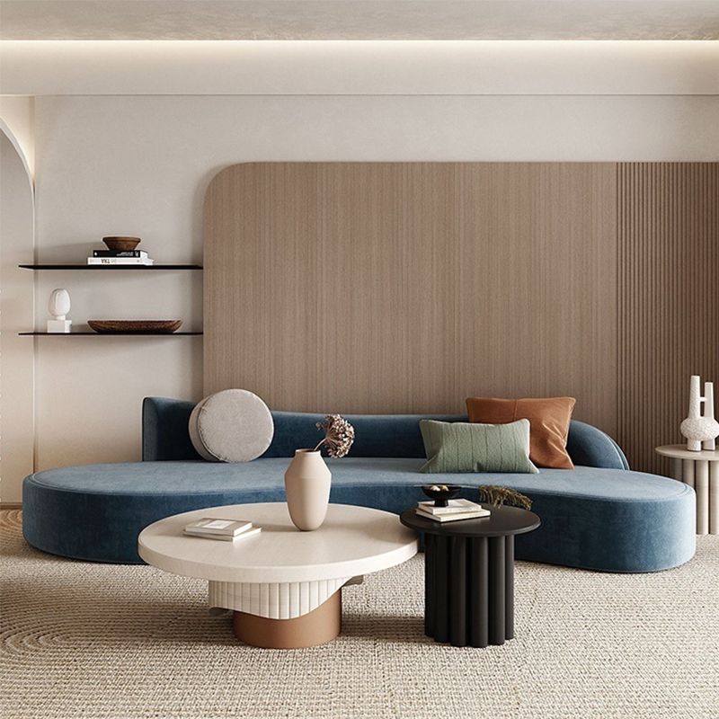 Modern Style Pedestal Base Cocktail Table Round Wooden Coffee Table