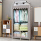 Contemporary Style Steel Wardrobe Cloth Rod Included Wardrobe Closet with Legs Clearhalo 'Armoires & Wardrobes' 'armoires_wardrobes' 'Bedroom Furniture' 'furn' 'furn_armoires_wardrobes' 'Furniture' 1200x1200_756fb972-1346-459b-aceb-2434e3087756