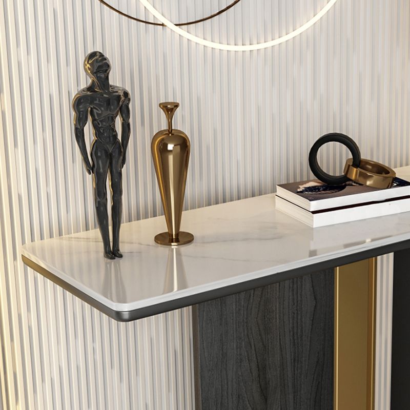 TABELLO DI CONSOLA RECTALLANGE STONE MODERNA MODERNA 13,78 "WAVOLA ACCENTO W con 1 scaffale