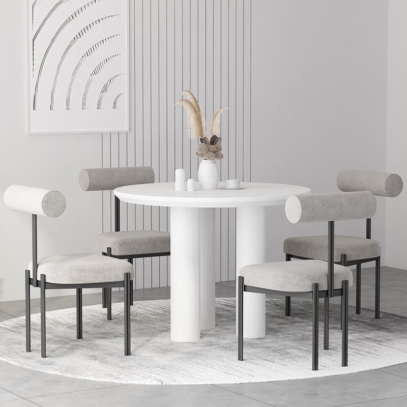 Modern Round Sintered Stone Dining Table Set 1/2/5 Pieces Dining Set for Home Use Clearhalo 'Dining Room Sets' 'Dining Tables & Seating' 'dining_room_set' 'furn' 'furn_dining_room_set' 'Furniture' 'furniture_dining_room_set' 'Kitchen & Dining Furniture' 1200x1200_7571e9d7-0e2a-44fc-b2bb-df7873ddb858