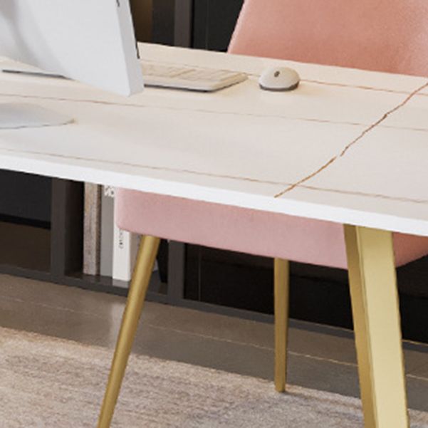 Oficina de 29.53 pulgadas de altura escritura de escritura de 1 estante de oficina con patas de metal