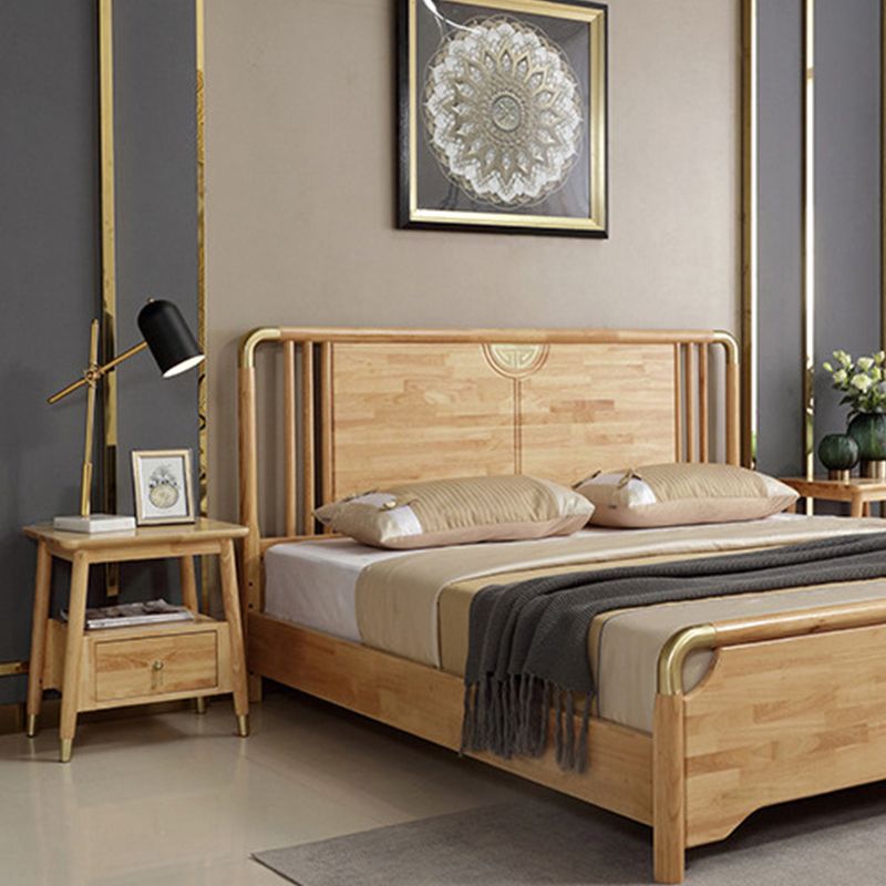 Bois de nuit de lit de nuit moderne en bois massif des jambes de rangement inclus la table de nuit