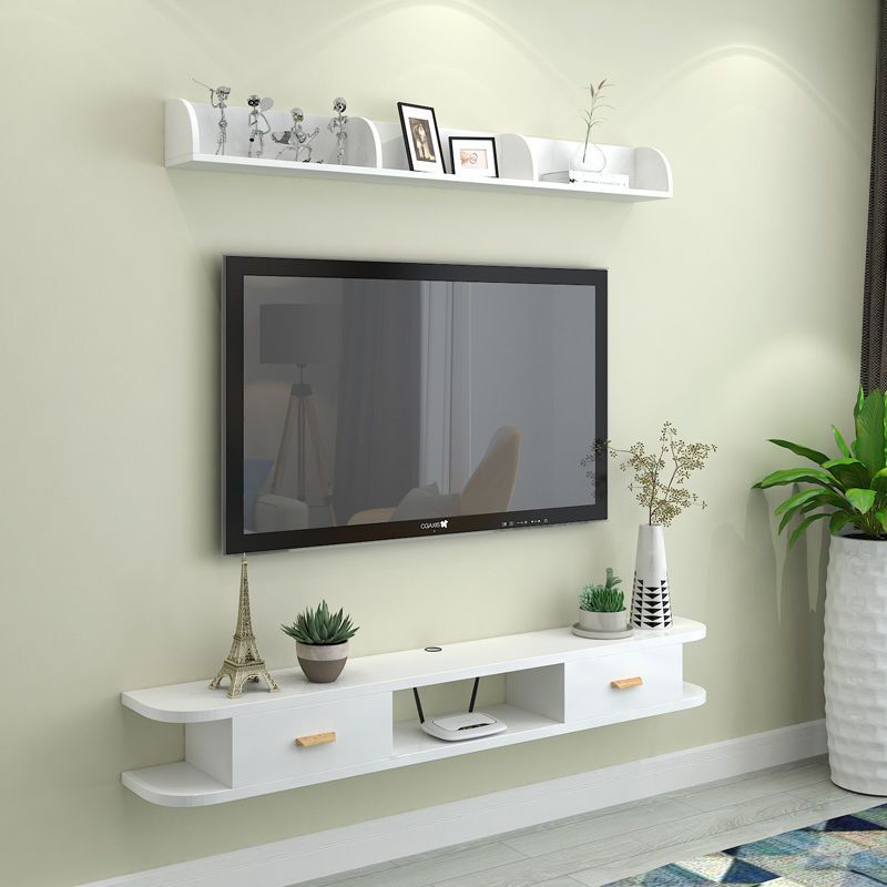 Contemporary TV Media Stand Wall-mounted Wood TV Console with Open Shelving Clearhalo 'furn' 'furn_tv_stands_entertainment_centers' 'Furniture' 'Living Room Furniture' 'TV Stands & Entertainment Centers' 'TV Stands & Media Storage Furniture' 'tv_stands_entertainment_centers' 1200x1200_7573ef02-0cdf-4574-a751-20ccb8b704c1