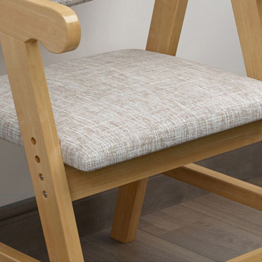 Open Back Dining Armchair Upholstered Arm Single Dining Chair with Wood Legs Clearhalo ' kitchen&dining_furn' 'Dining Chairs' 'Dining Tables & Seating' 'dining_chair' 'furn' 'furn_dining_chair' 'Furniture' 'furniture_dining_chair' 'Kitchen & Dining Furniture' 'kitchen' 1200x1200_75757dcb-d8ff-4b5c-b10c-d6dea343e7d2