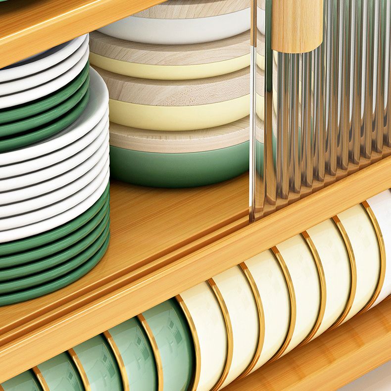 Sichtbares Glastür Sideboard Bambus Seitenbrett für die Küche Verwendung