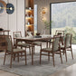 Modern Solid Wood Dining Site Table Stone Top Tripod Base Dining Table